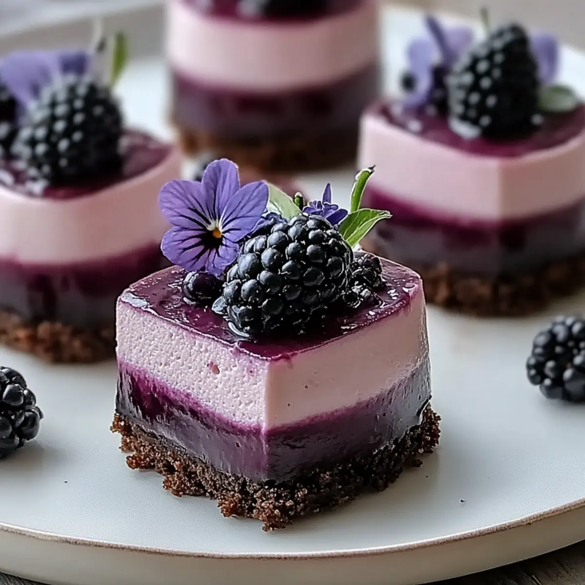 Mini Blackberry Mousse Cakes for a Delightful Summer Treat