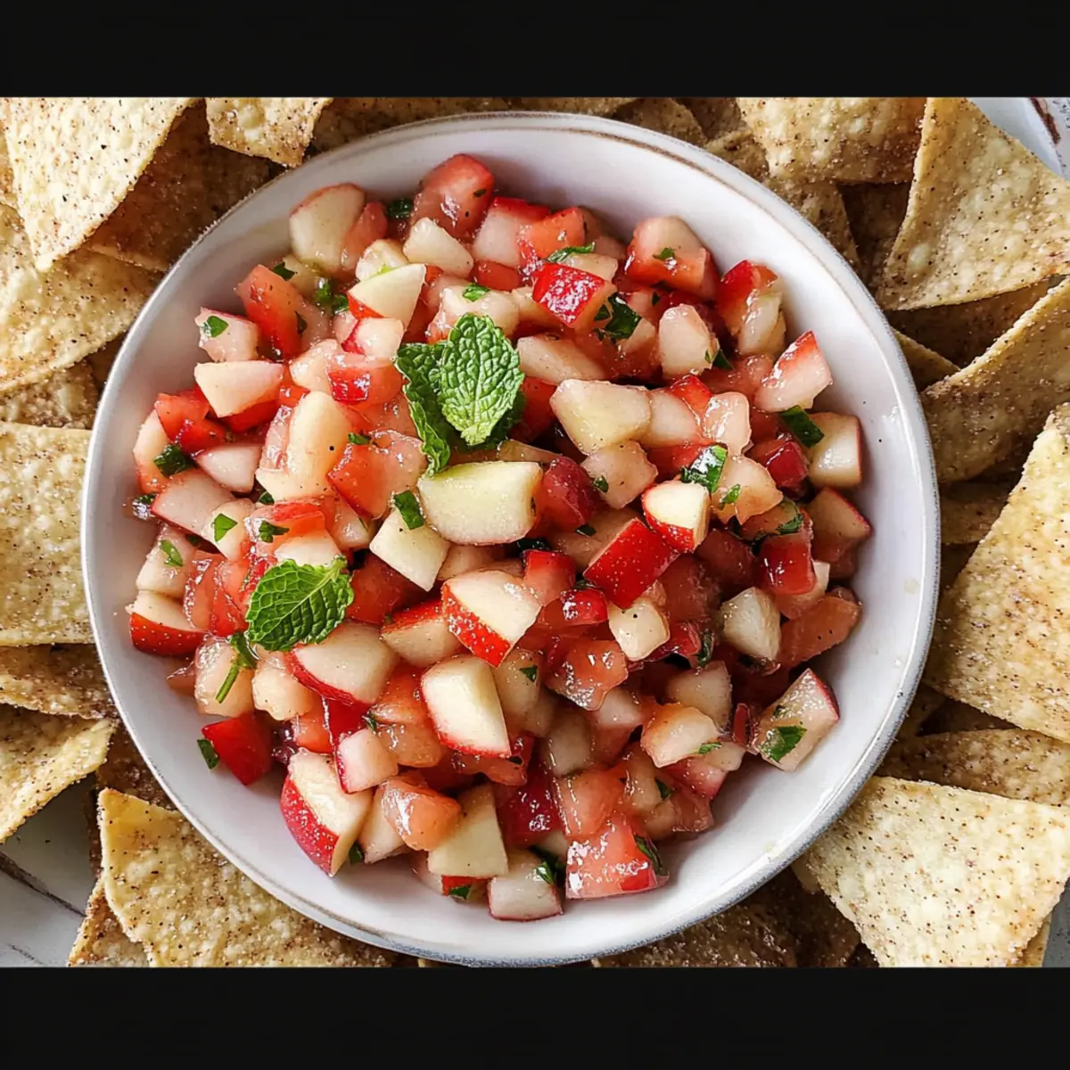 Fresh Apple Salsa with Strawberries for a Sweet Summer Treat