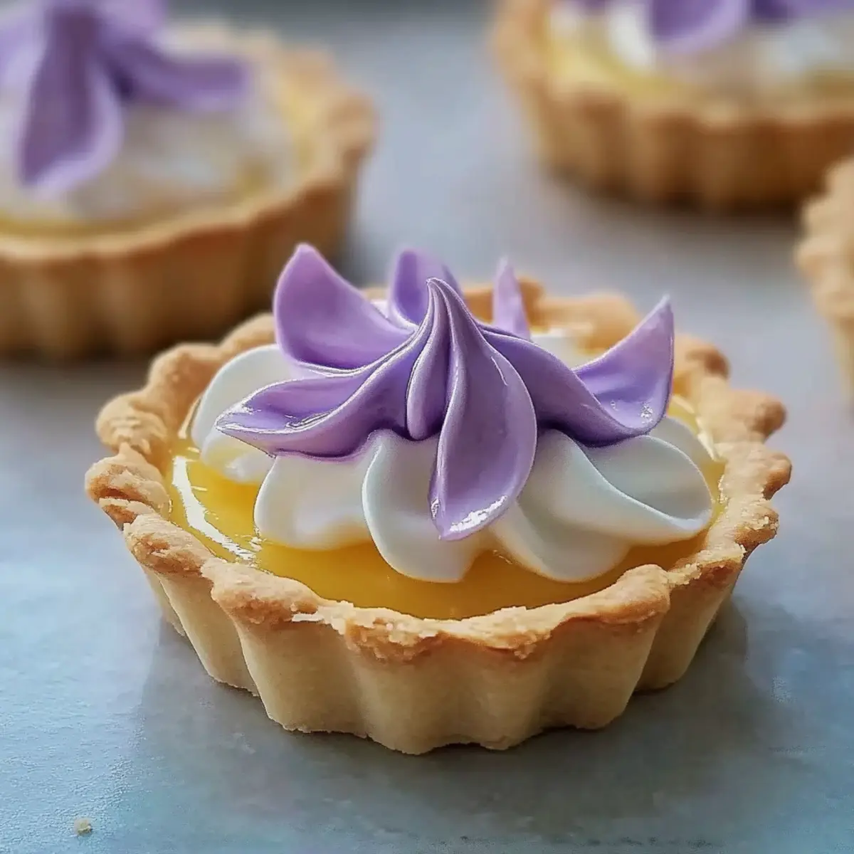 Mini Lemon Tart with Lilac Meringue: A Whimsical Spring Treat