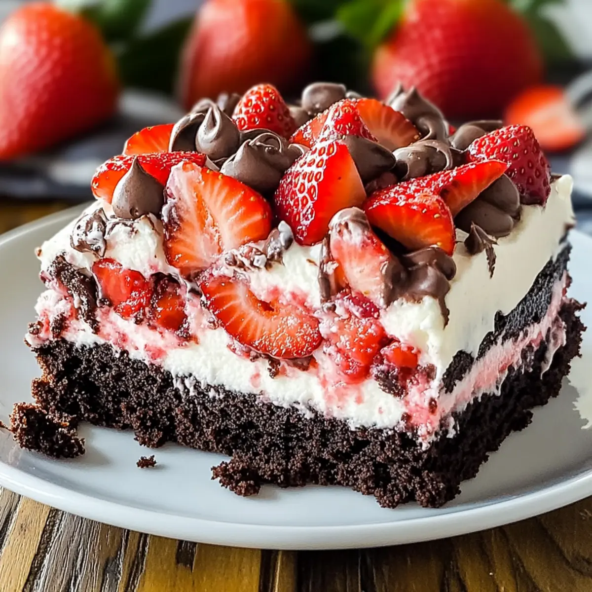 Irresistible Strawberry Earthquake Cake with Fudgy Perfection
