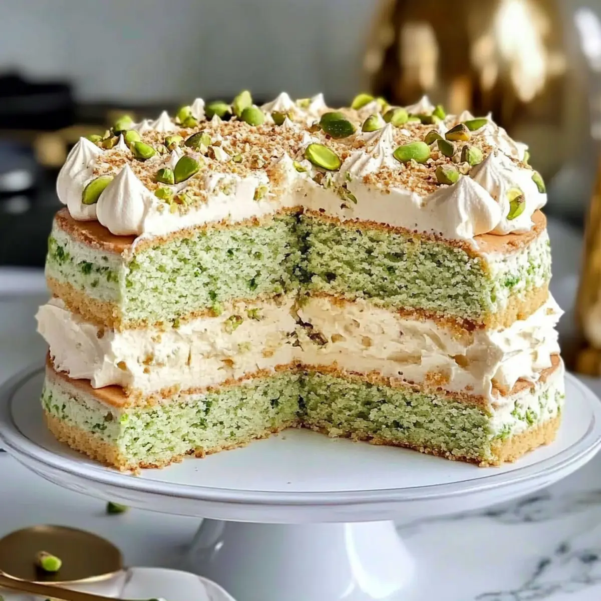 Heavenly Pistachio Dacquoise Cake for Your Special Moments