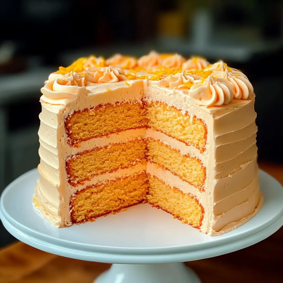 Delicious Orange Velvet Cake with Creamy Orange Frosting