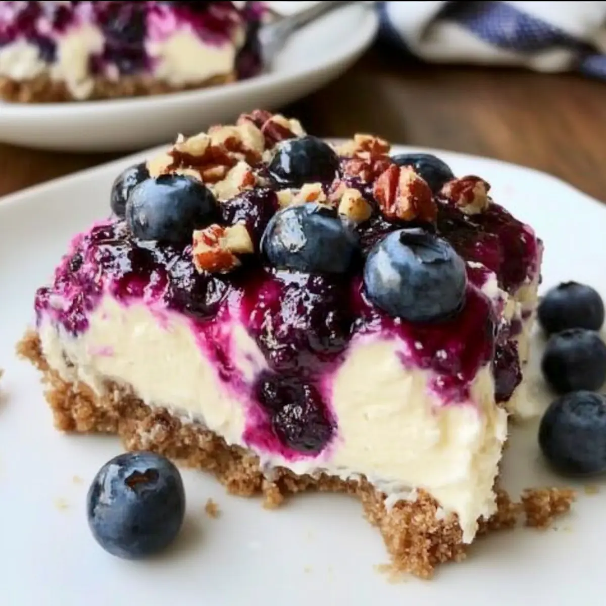 Cream Cheese Lemon Dessert with Blueberry Topping Bliss