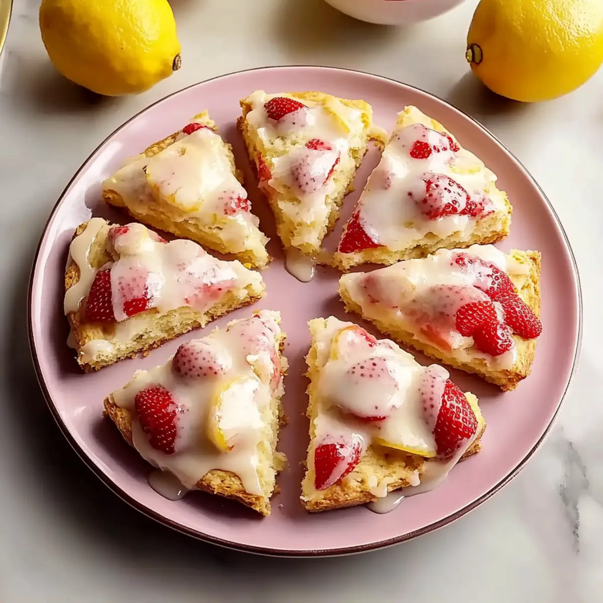 Irresistibly Flaky Strawberry Lemon Cream Scones Recipe