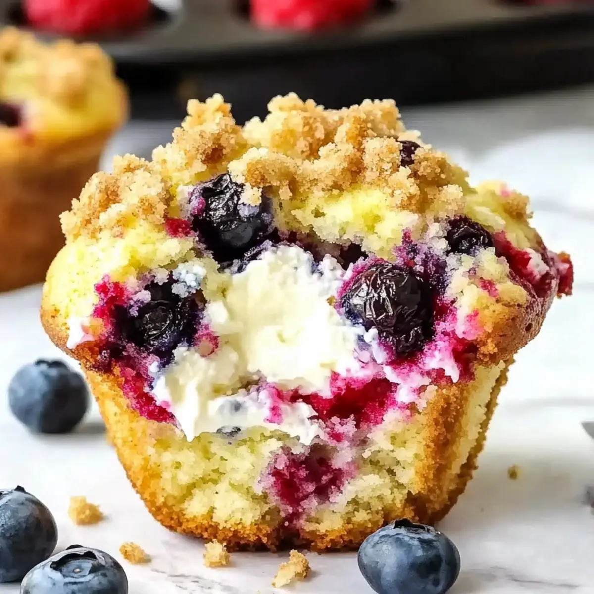 Fluffy Berry Cream Cheese Muffins Bursting with Flavor