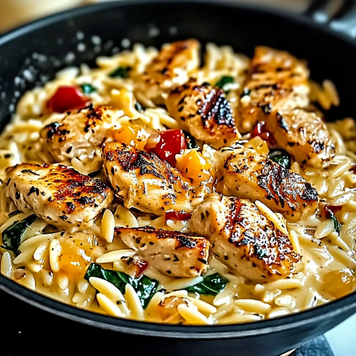 One-Pot Cajun Chicken Alfredo Orzo: Quick Comfort Food Bliss