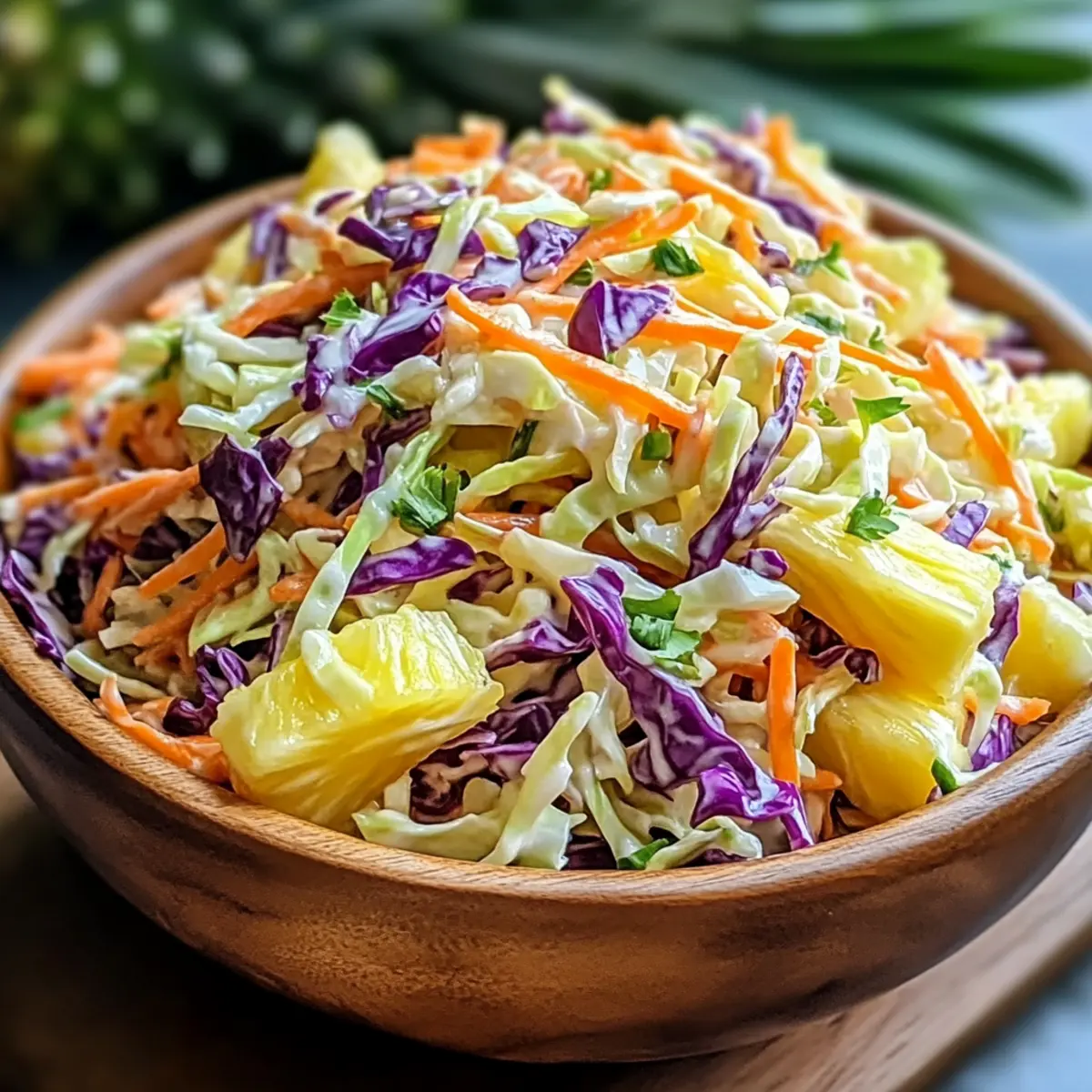 No-Mayo Hawaiian Pineapple Coleslaw for a Fresh Taste Bud Escape