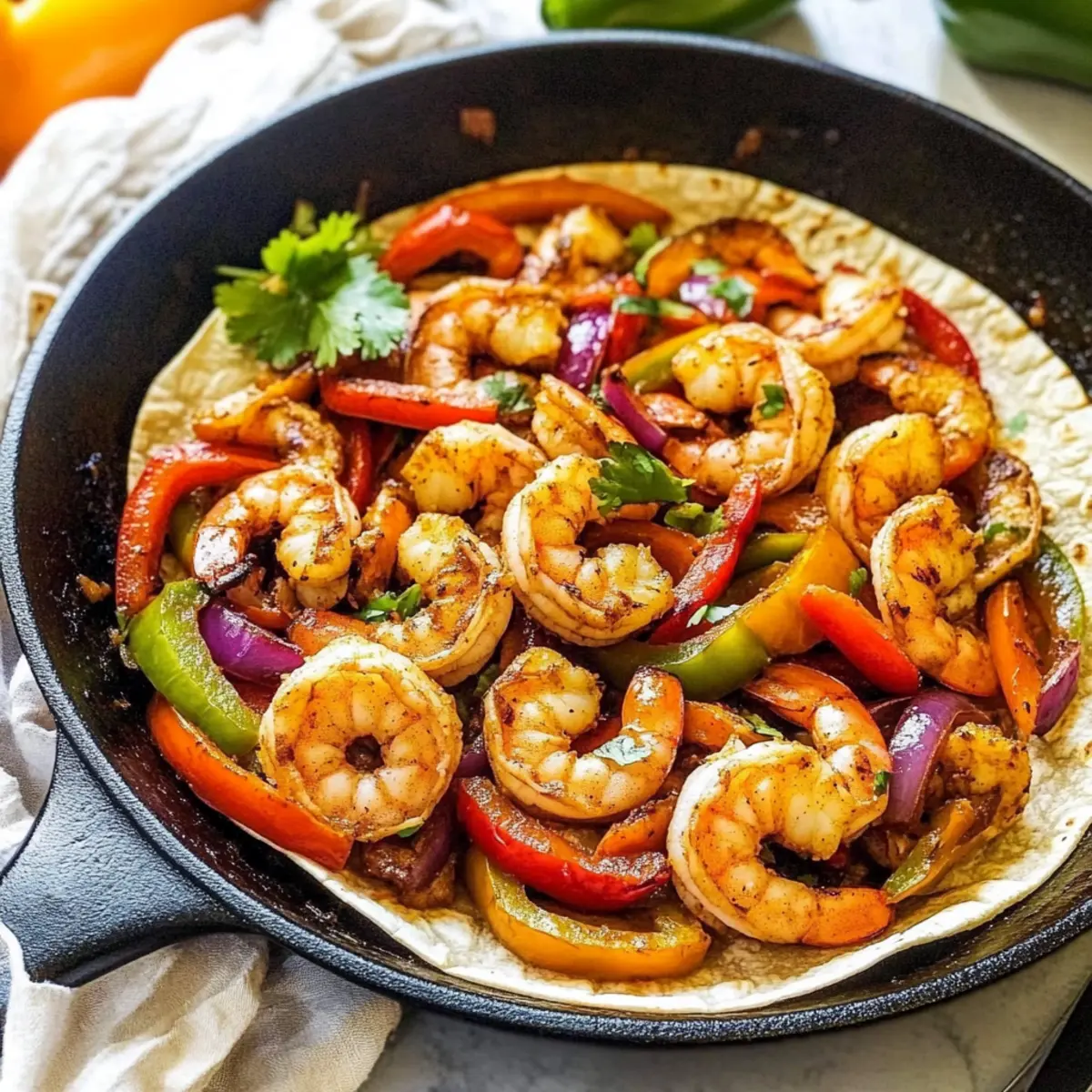 Sizzling Skillet Shrimp Fajitas Ready in Just 20 Minutes
