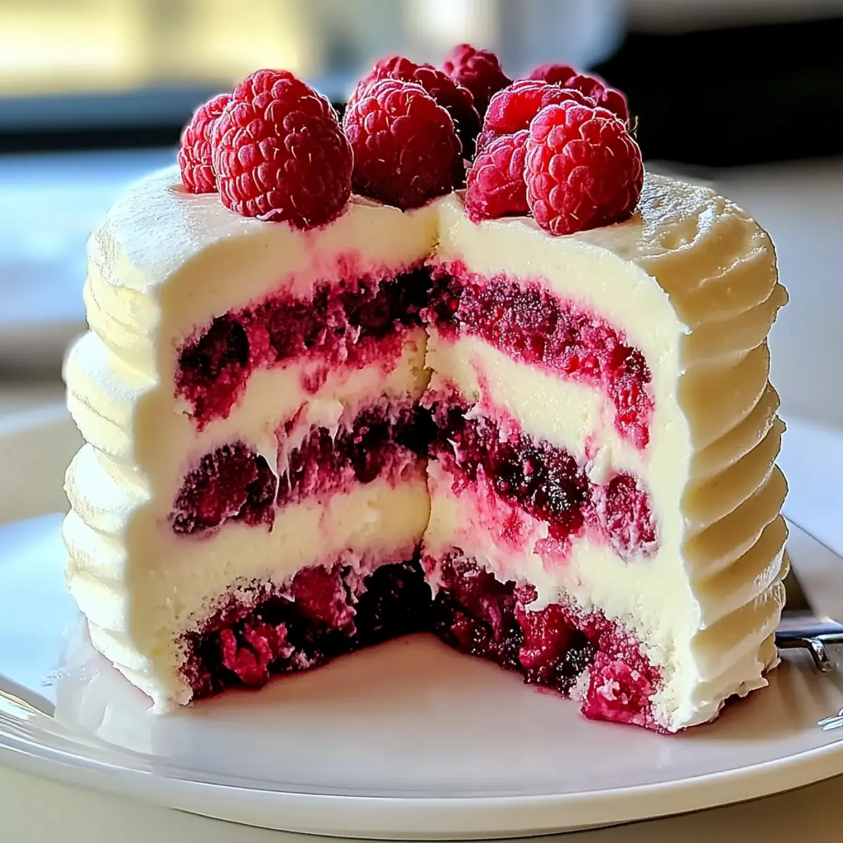 Delight in Homemade White Chocolate Raspberry Cake Bliss