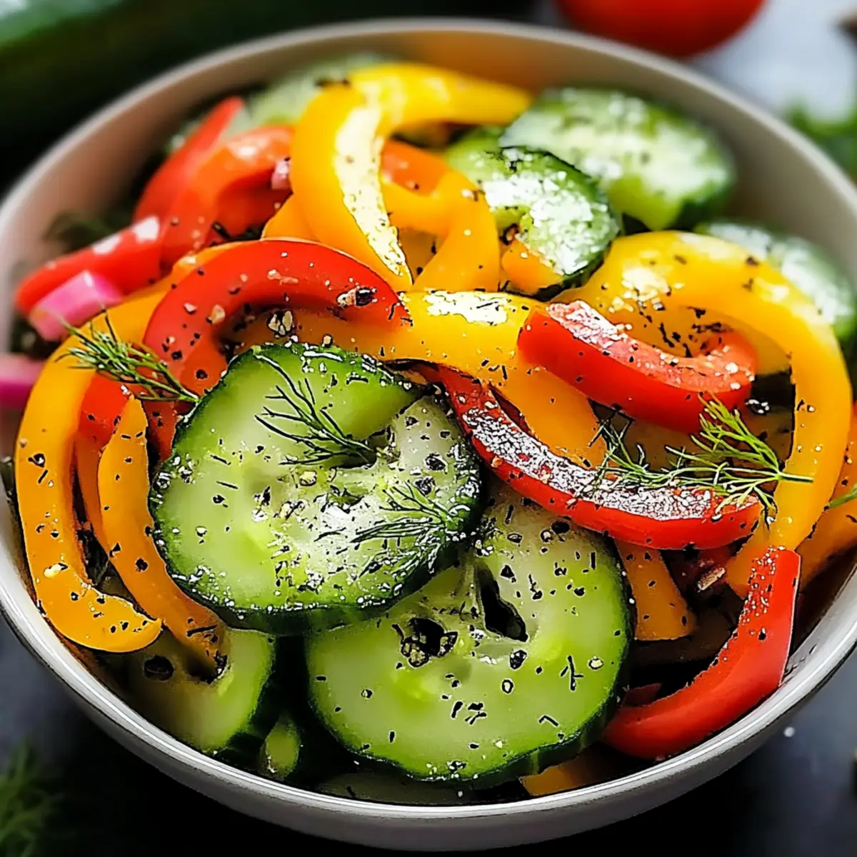 Cucumber Sweet Pepper Salad for a Refreshing Summer Meal