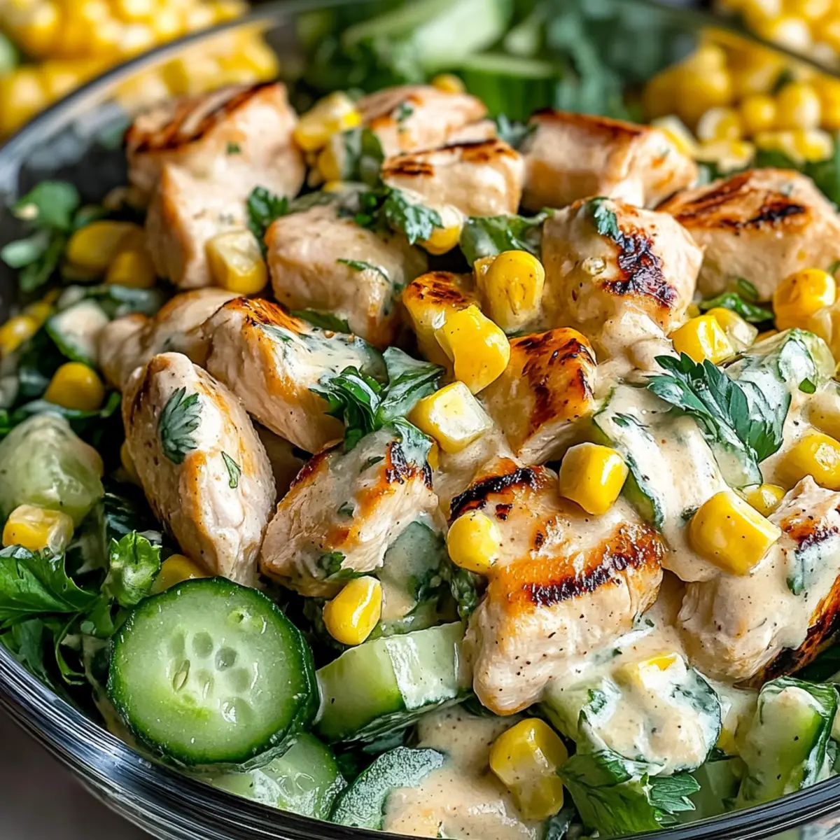 Street Corn Creamy Cucumber Chicken Salad You’ll Crave All Summer