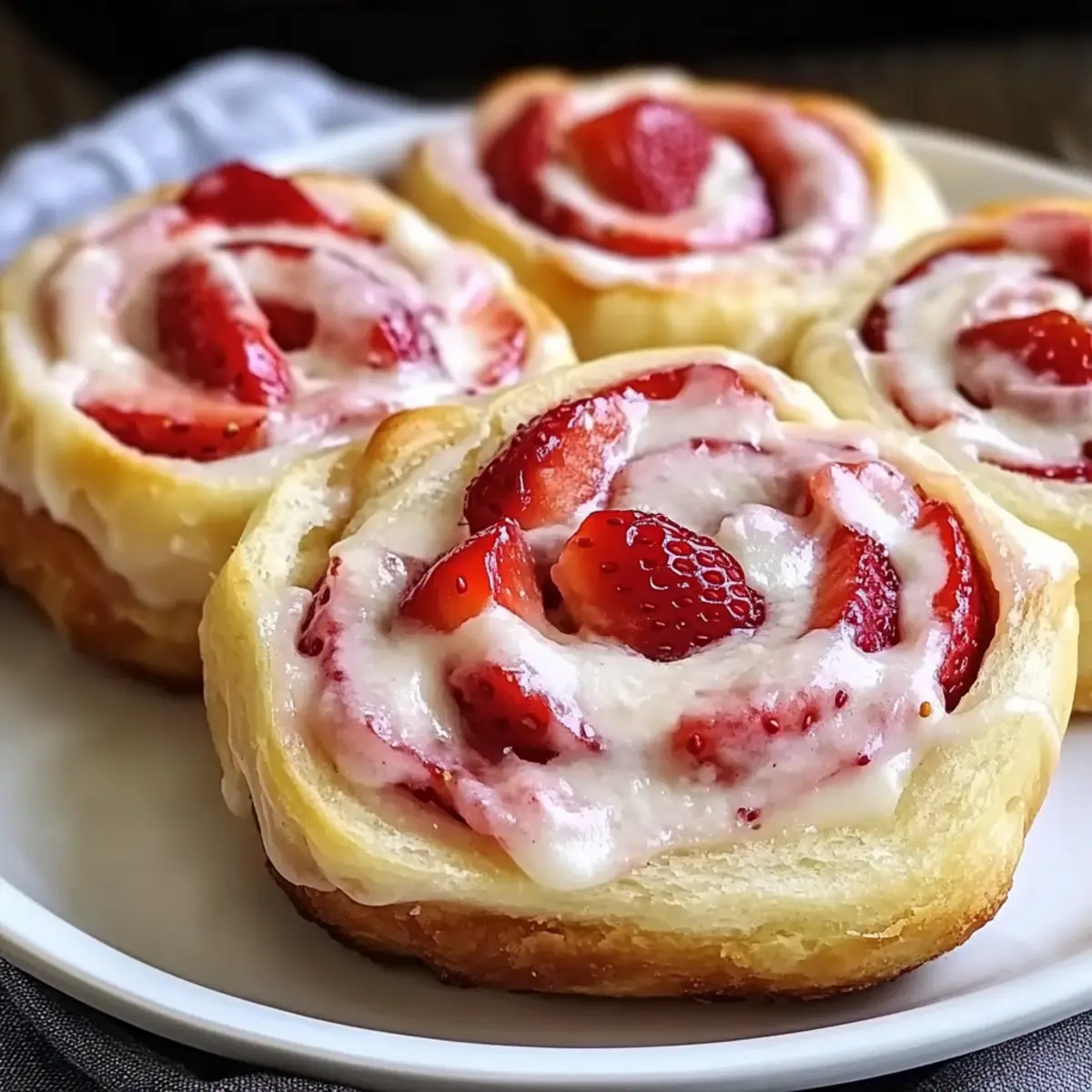 Irresistible Strawberry Cheesecake Sweet Rolls for Dessert Bliss