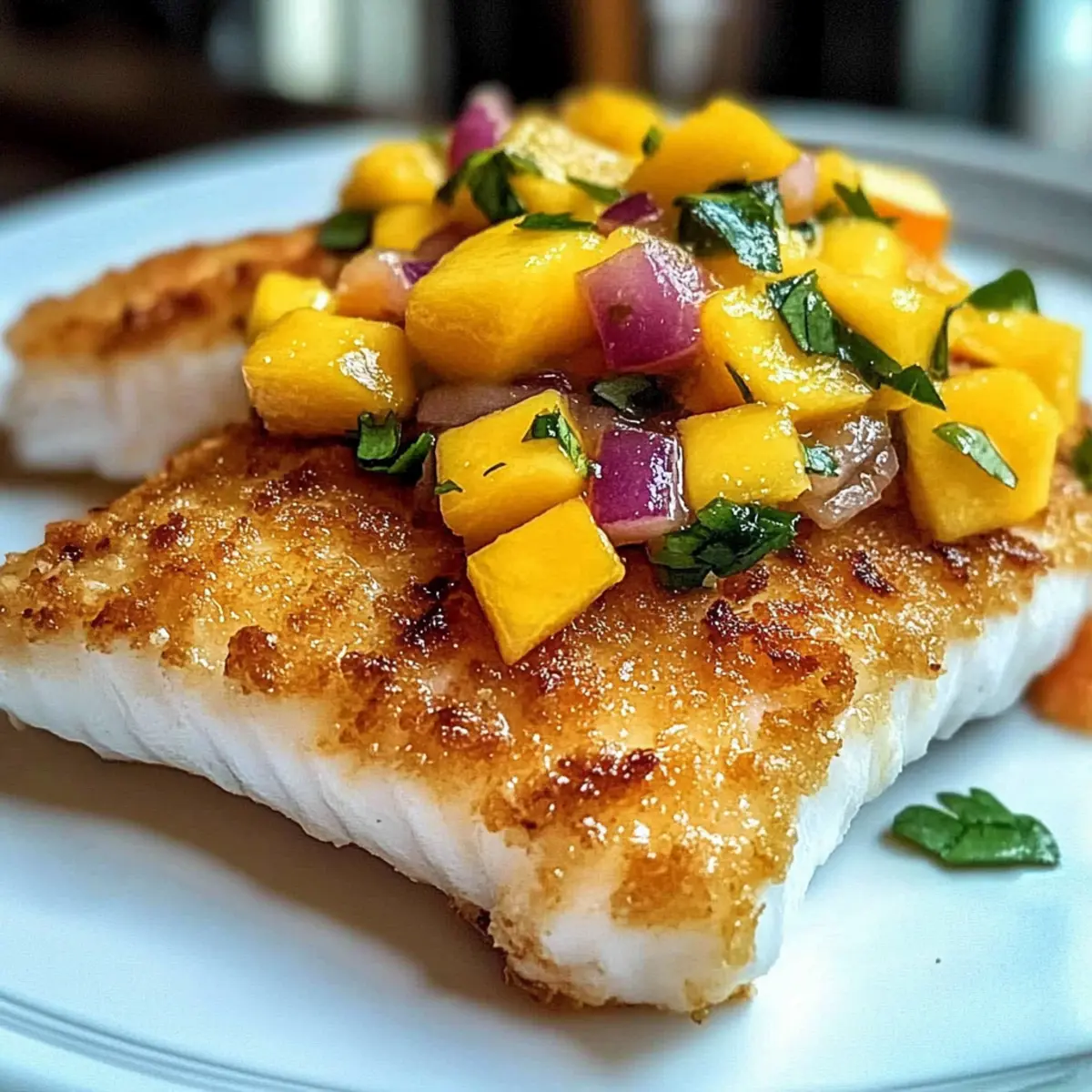 Coconut Crusted Fish with Mango Salsa for a Tropical Escape