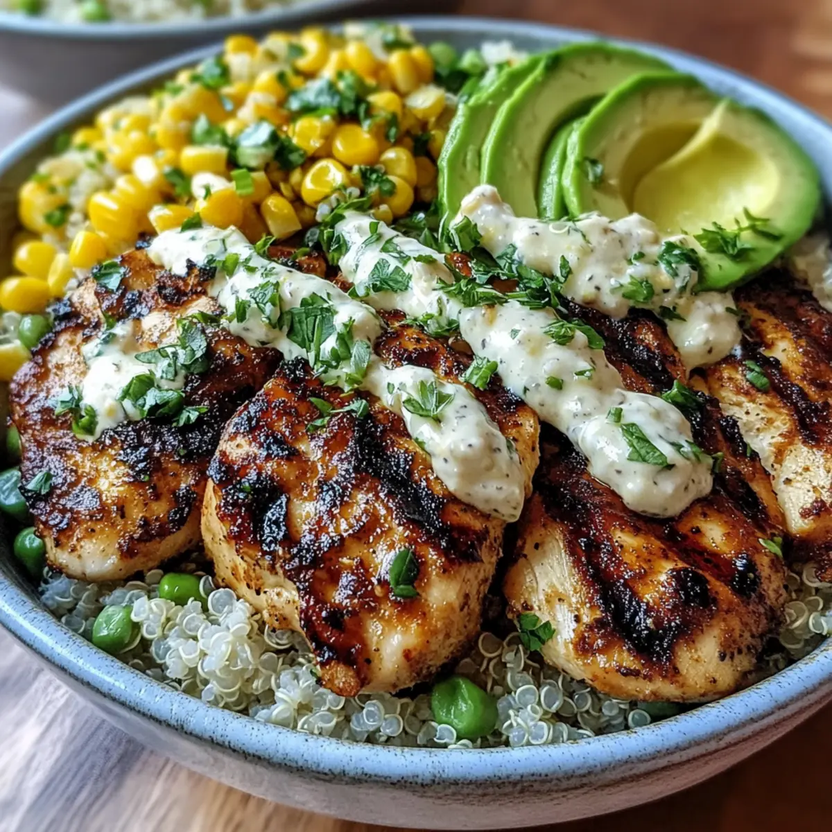 Flavor-Packed Grilled Chicken Bowls with Avocado and Corn