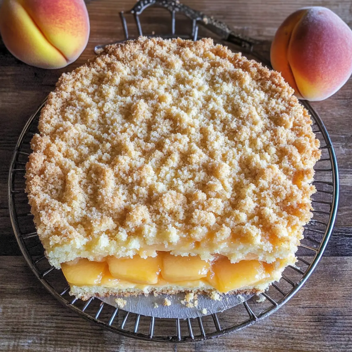Delightful Italian Peach Crumb Cake for Sweet Comfort