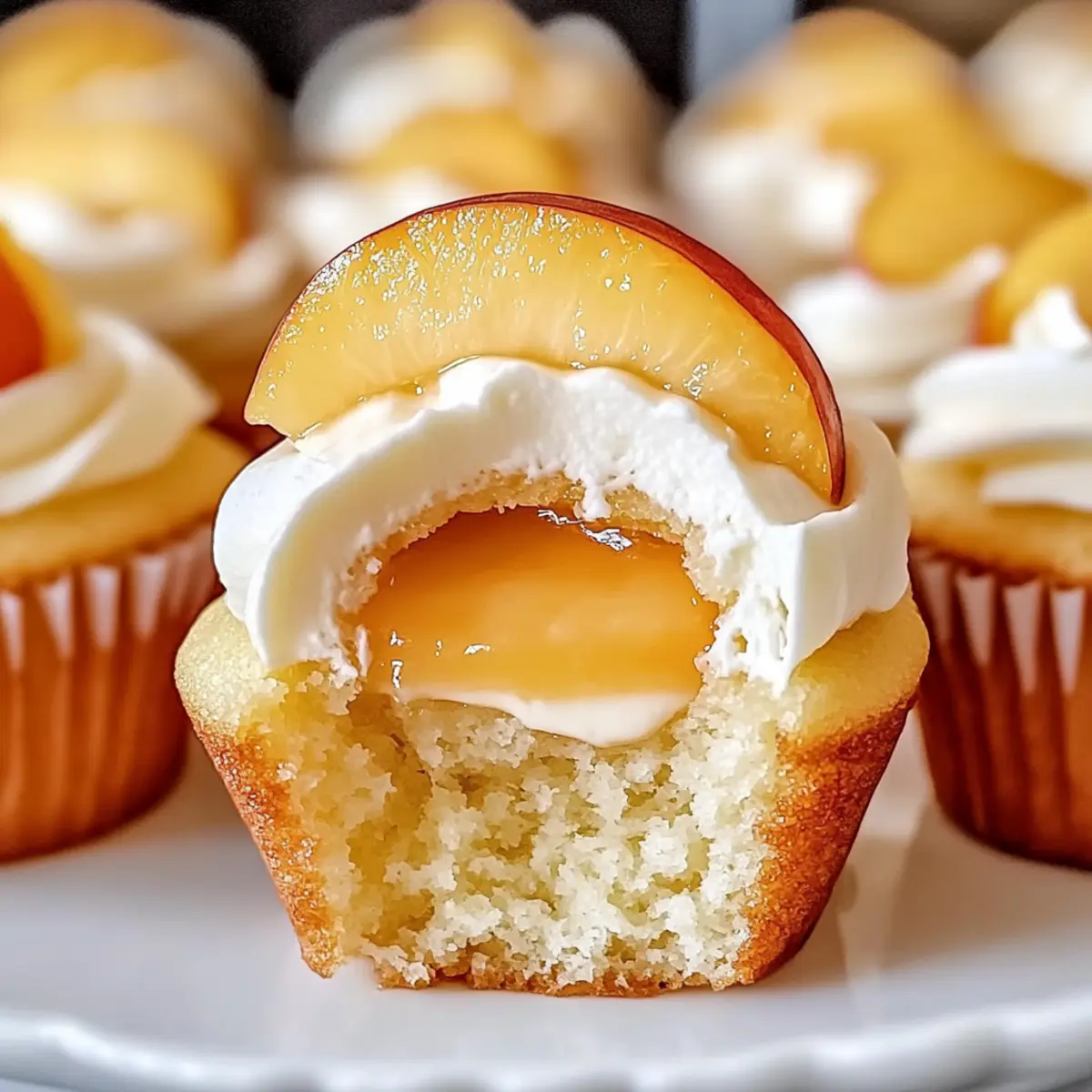 Honey Peach Cream Cheese Cupcakes for Sweet Summer Bliss