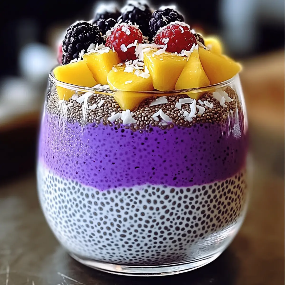 Delight in Ube & Coconut Chia Pudding Parfait Bliss