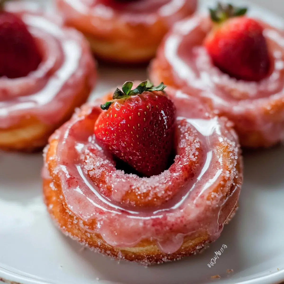 Strawberry Glazed French Crullers: A Sweet Summer Delight