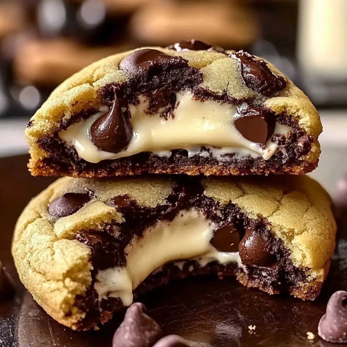 Decadent Cheesecake Stuffed Chocolate Chip Cookies Recipe