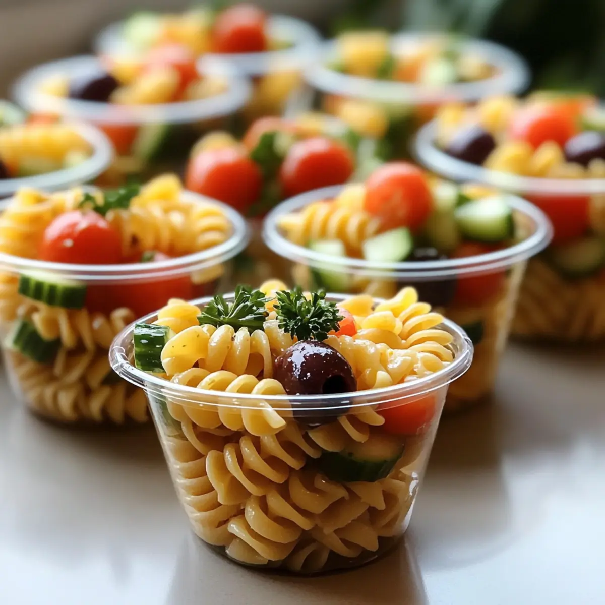 Delicious Pasta Salad Cups for Easy Party Prep