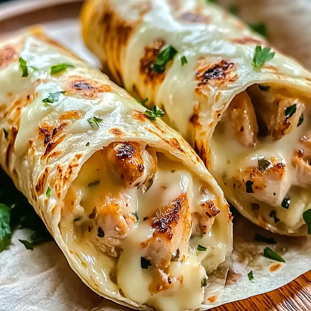 Cheesy Garlic Chicken Wraps for Effortless Weeknight Feasts