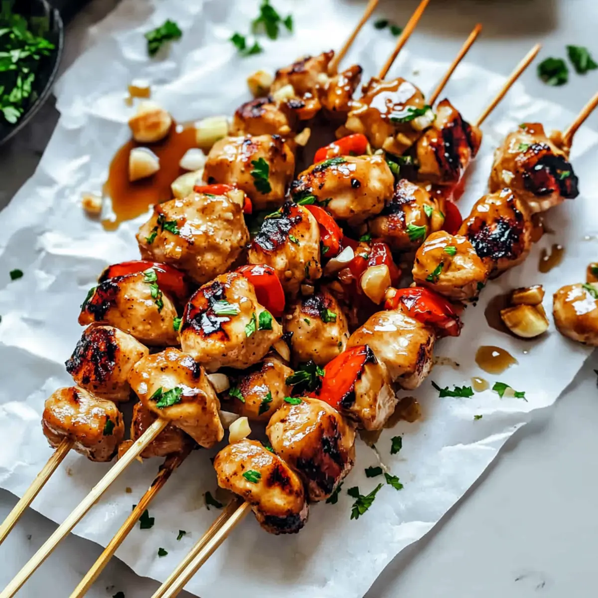 Irresistible Grilled Asian Chicken Skewers with Honey Garlic Sauce