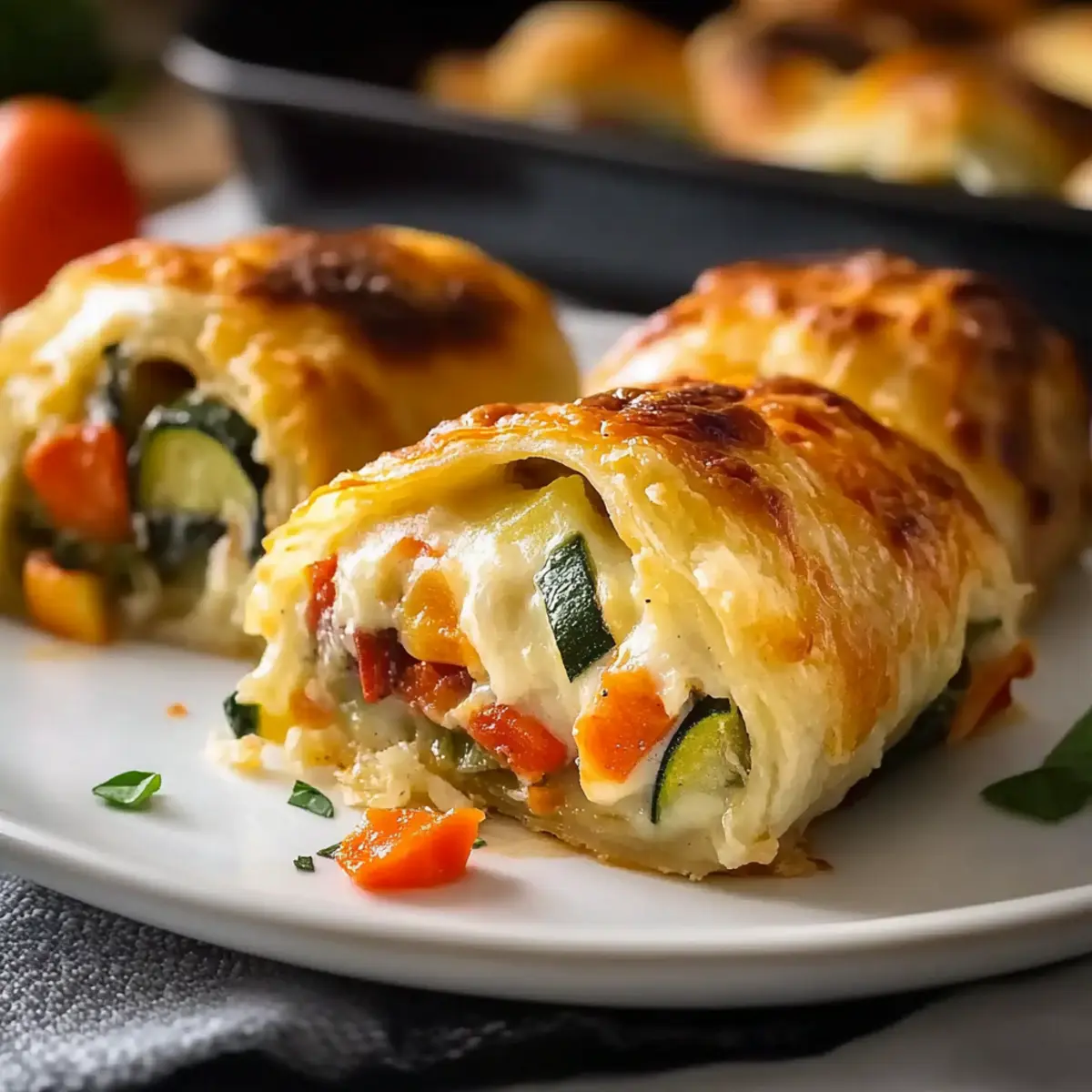 Cheesy Baked Veggie Rolls for a Quick Family Delight