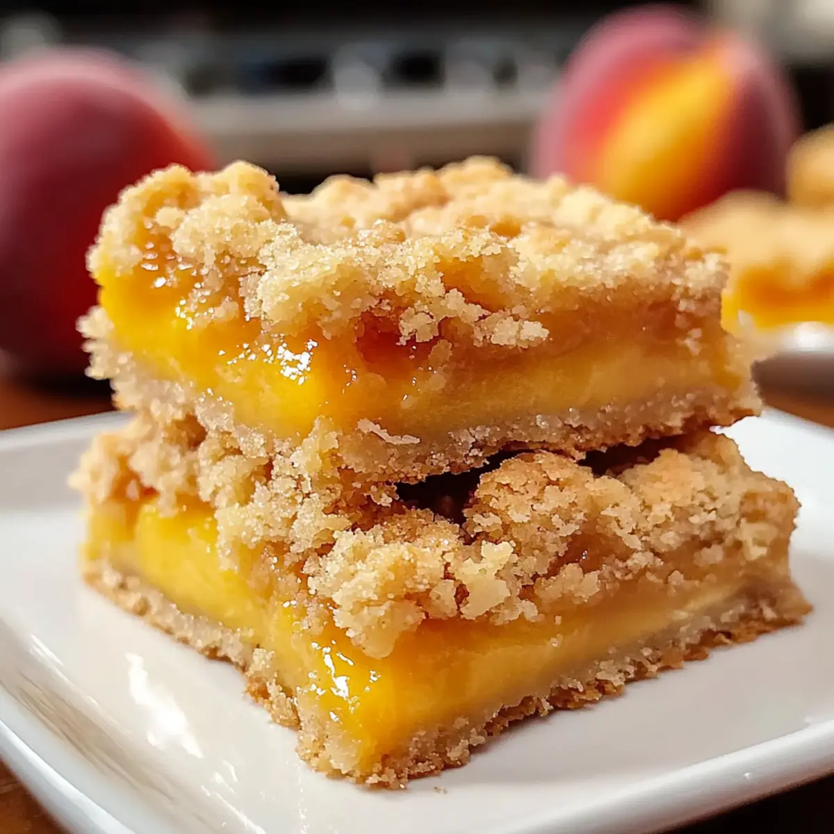Sweet and Buttery Peach Crumb Bars for Summer Bliss