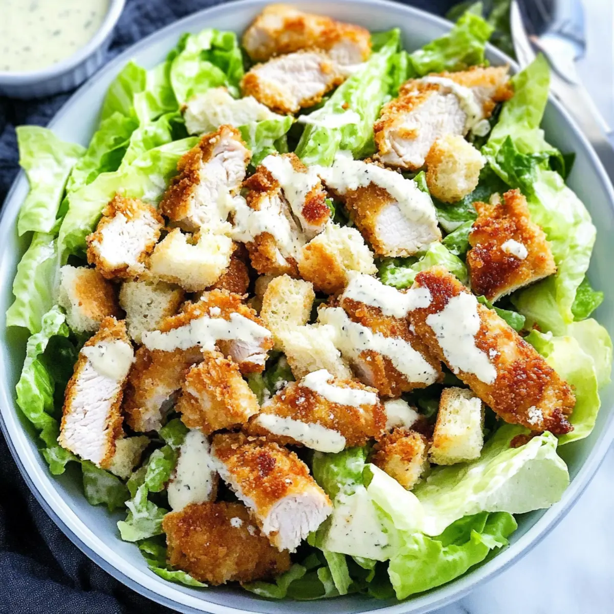 Crispy Chicken Caesar Salad That’ll Elevate Your Dinner Game