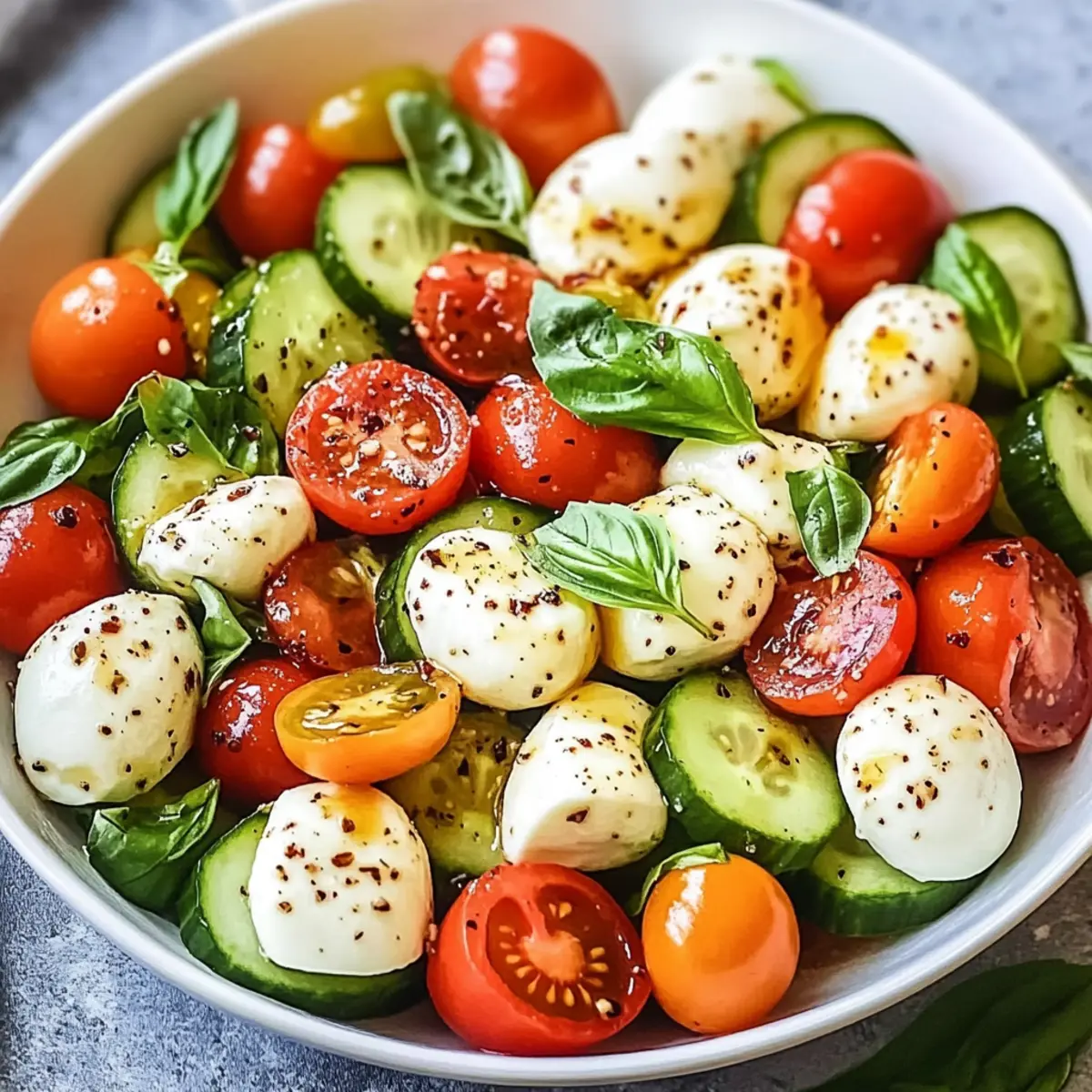 Crisp Cucumber Caprese Salad for a Refreshing Summer Bite