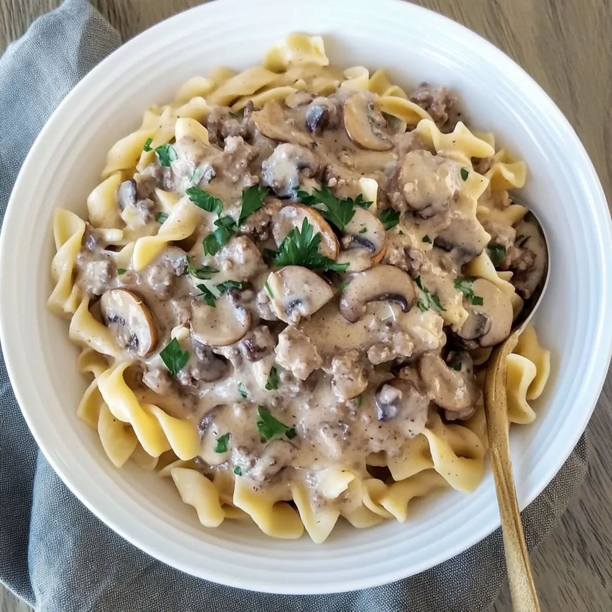 Creamy Ground Beef Stroganoff Ready in Just 30 Minutes