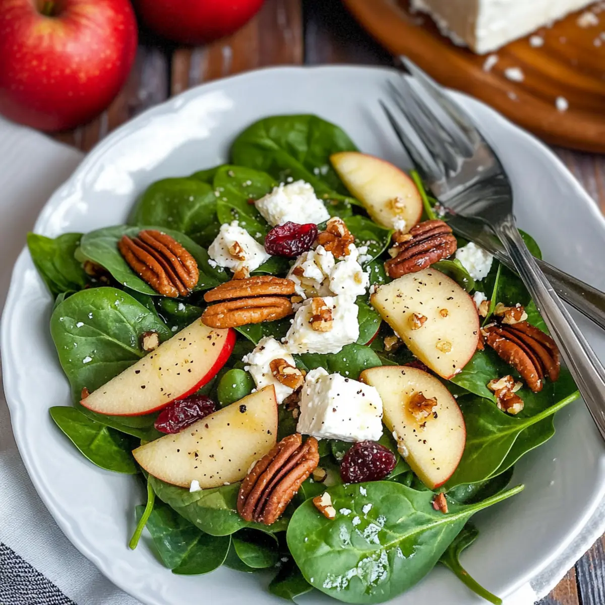 Apple Feta Spinach Salad: A Fresh, Crunchy Delight!