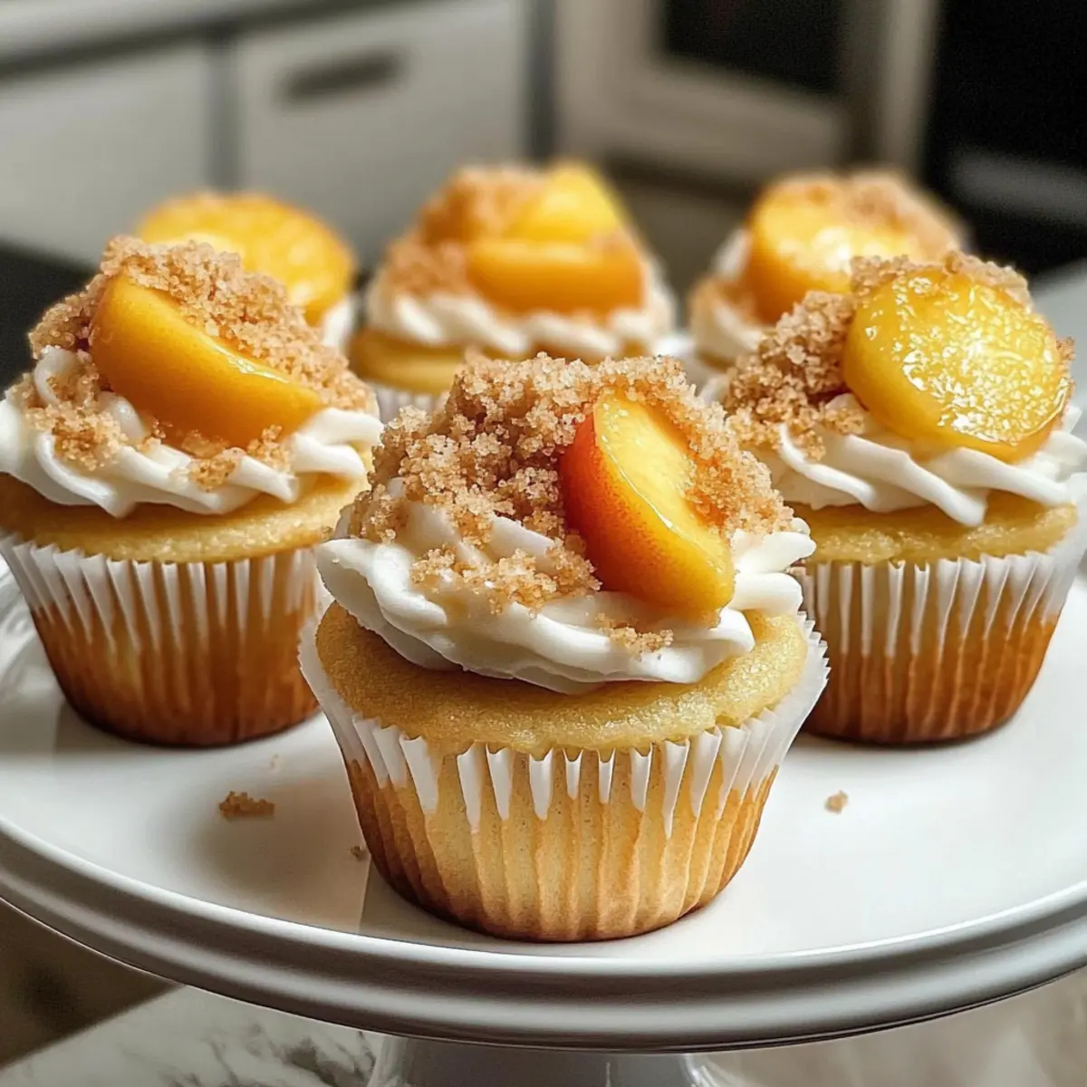Peach Cobbler Cupcakes that Will Make You Smile Every Bite