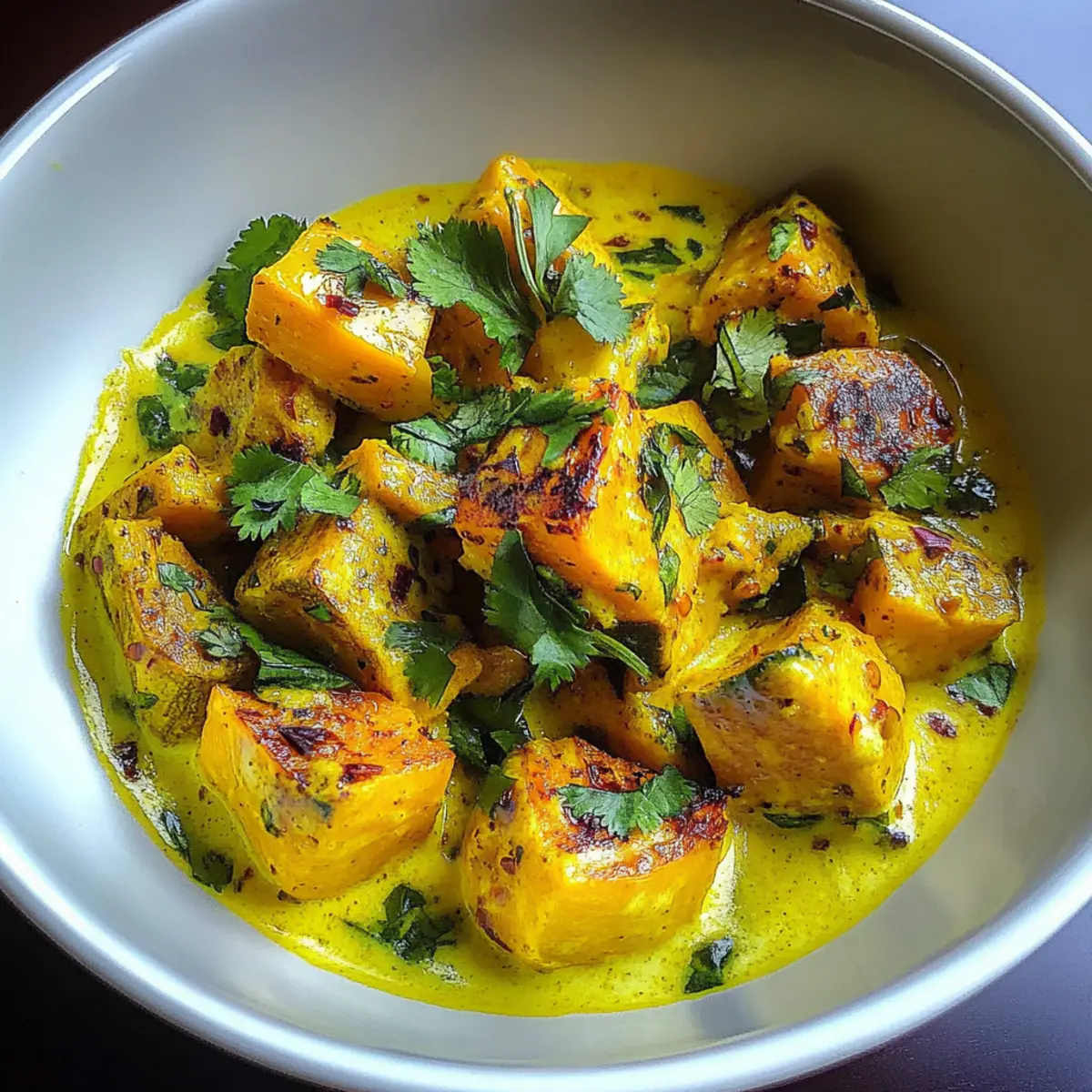 Curry-Spiced Patty Pan Squash with Coconut Milk for Cozy Evenings