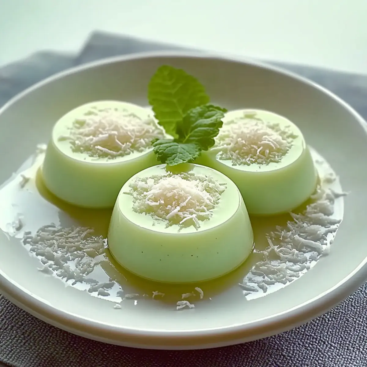 Irresistibly Creamy Pandan Coconut Panna Cotta Bliss
