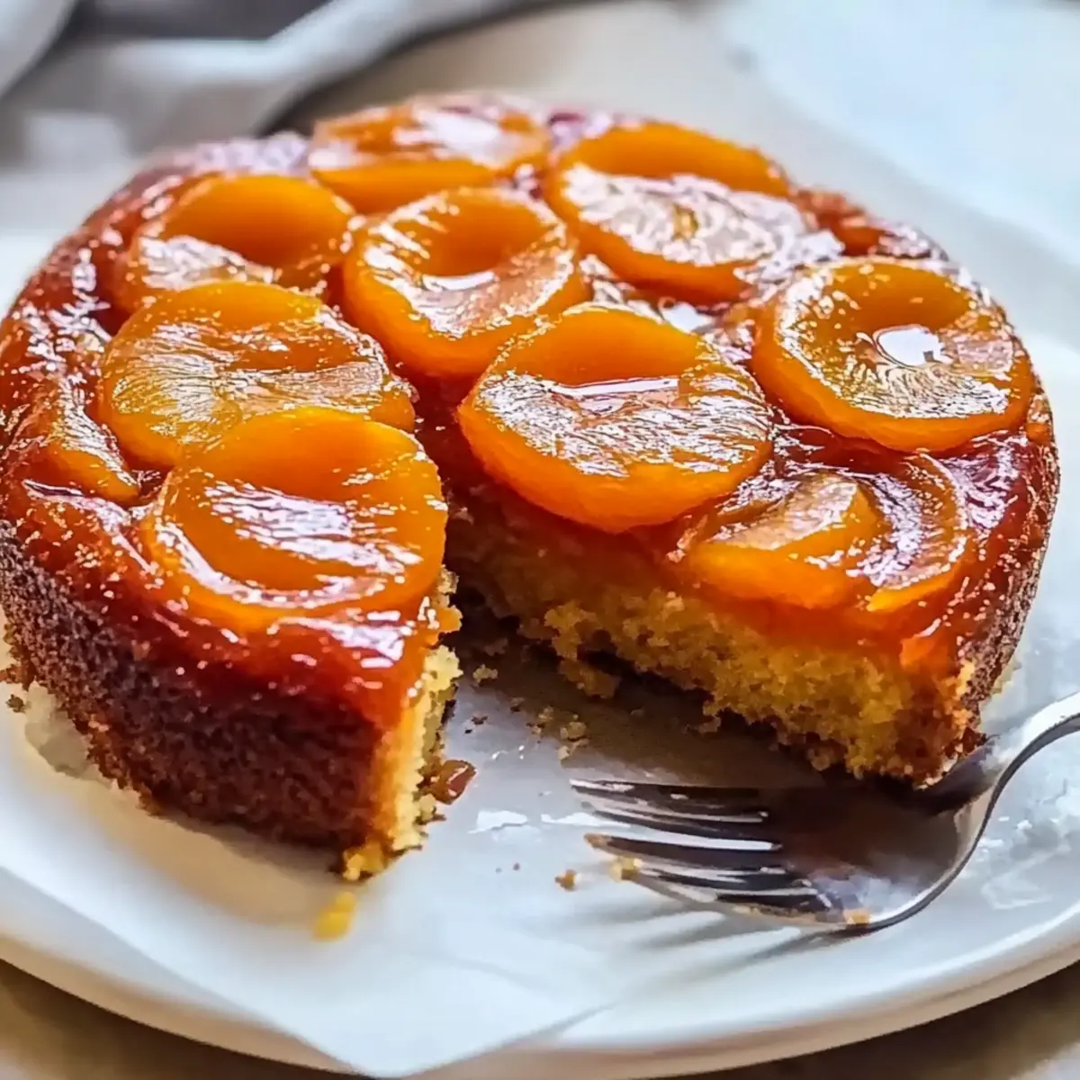 Caramelized Apricot Upside Down Cake That's Irresistibly Sweet