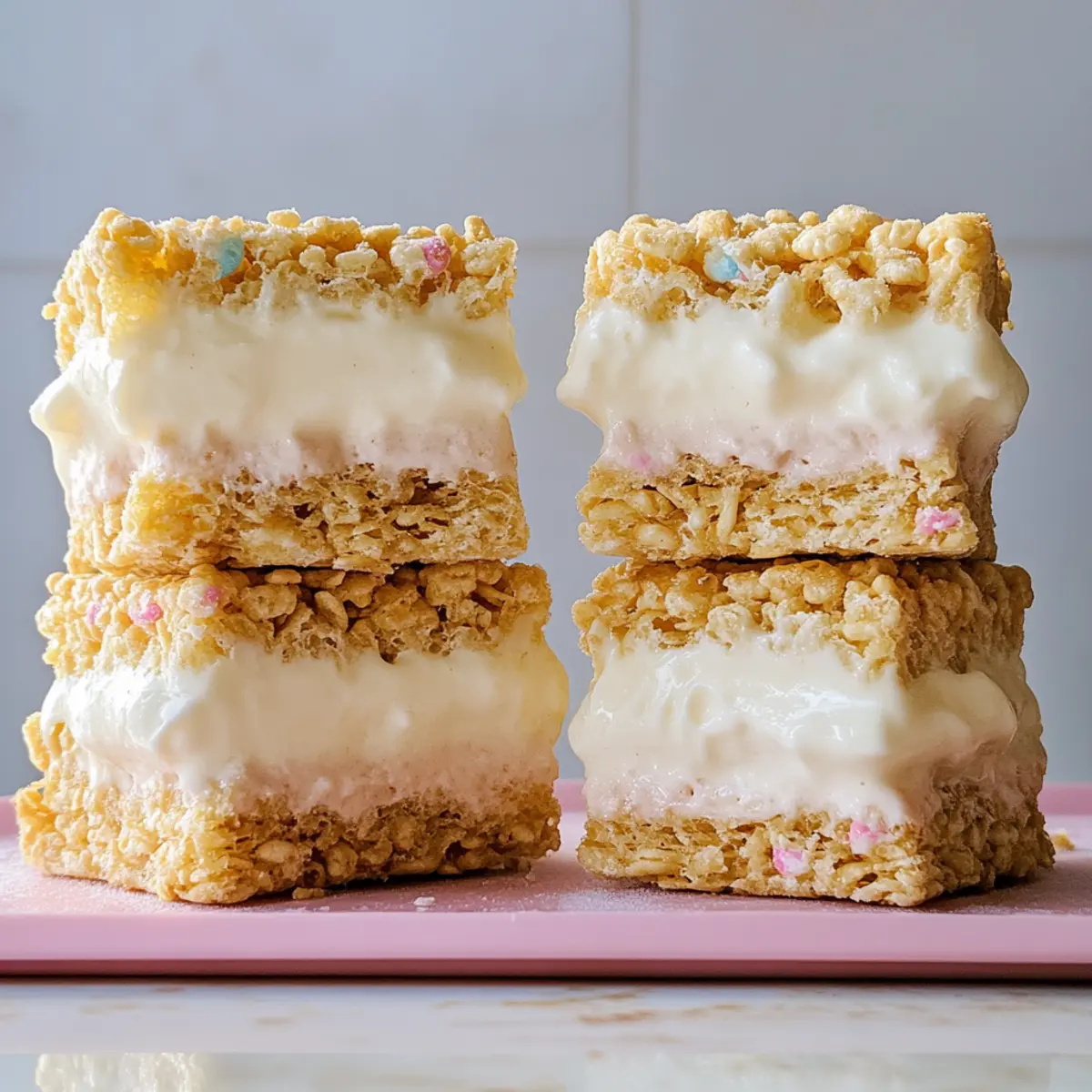Copycat Rice Krispies Treats Ice Cream Sandwiches You’ll Love
