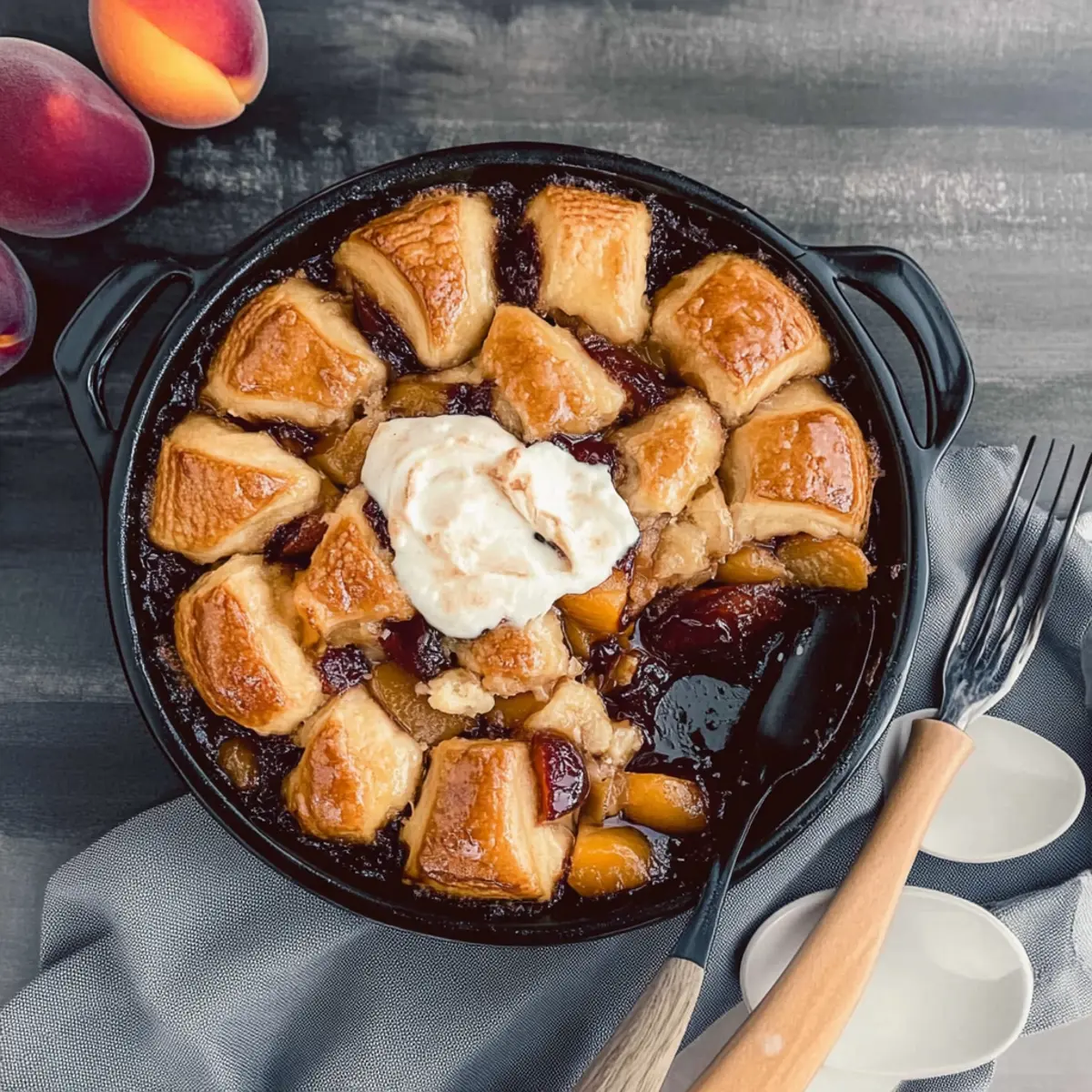 Cinnamon Roll Peach Cobbler: A Cozy Summer Treat
