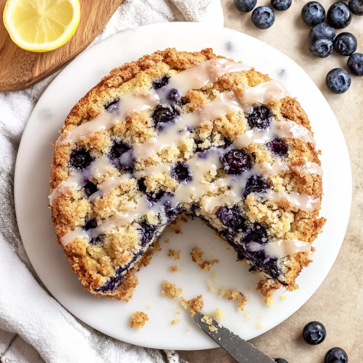 Irresistibly Moist Blueberry Coffee Cake with Lemon Twist