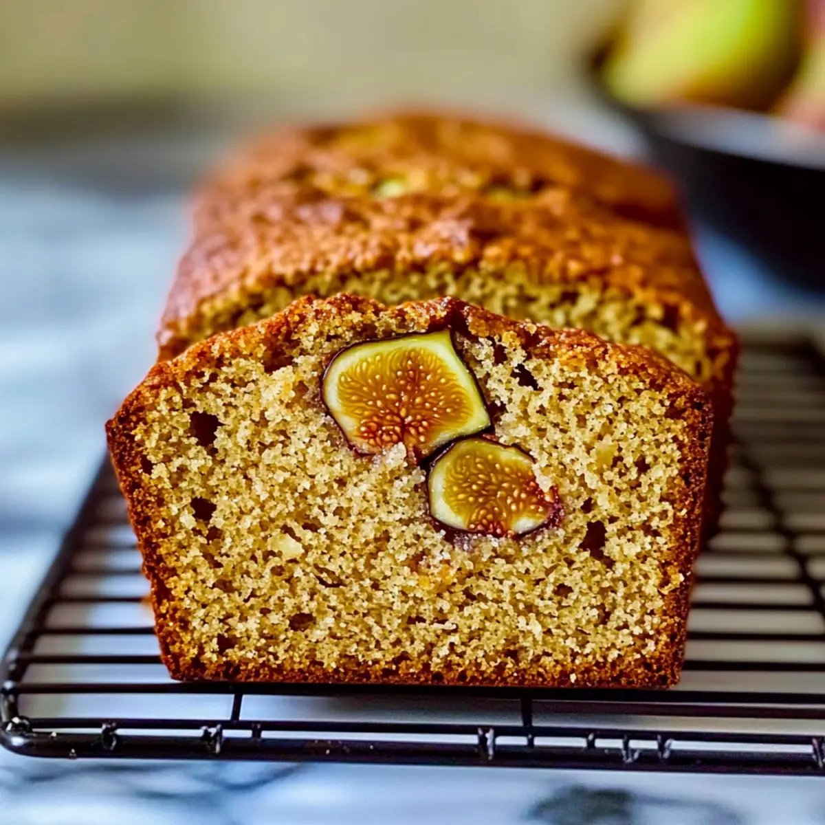Moist Fig Bread Cake with Warm Vanilla Bliss