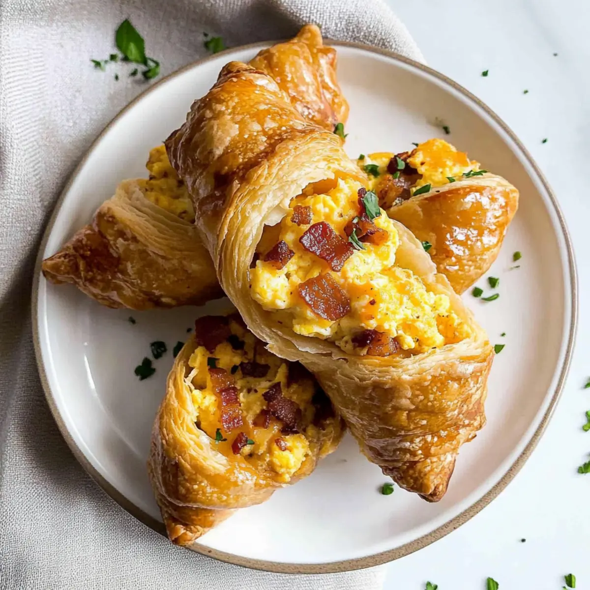 Scrambled Eggs and Puff Pastry Bundles for a Cozy Brunch
