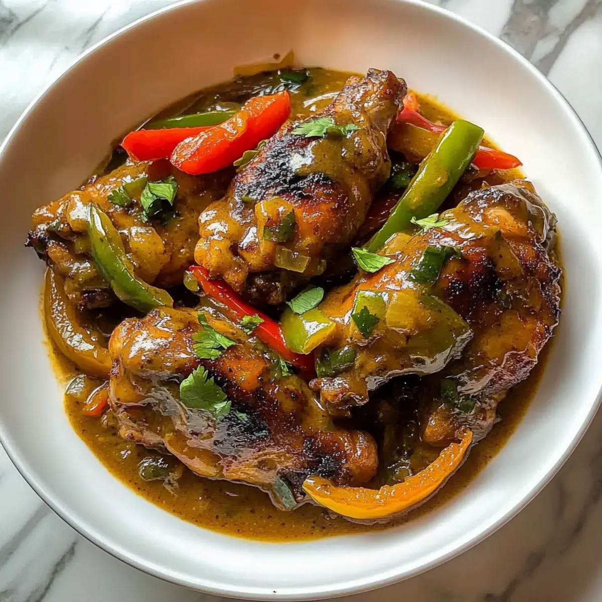 Savory Smothered Chicken Wings with Bell Peppers and Onions