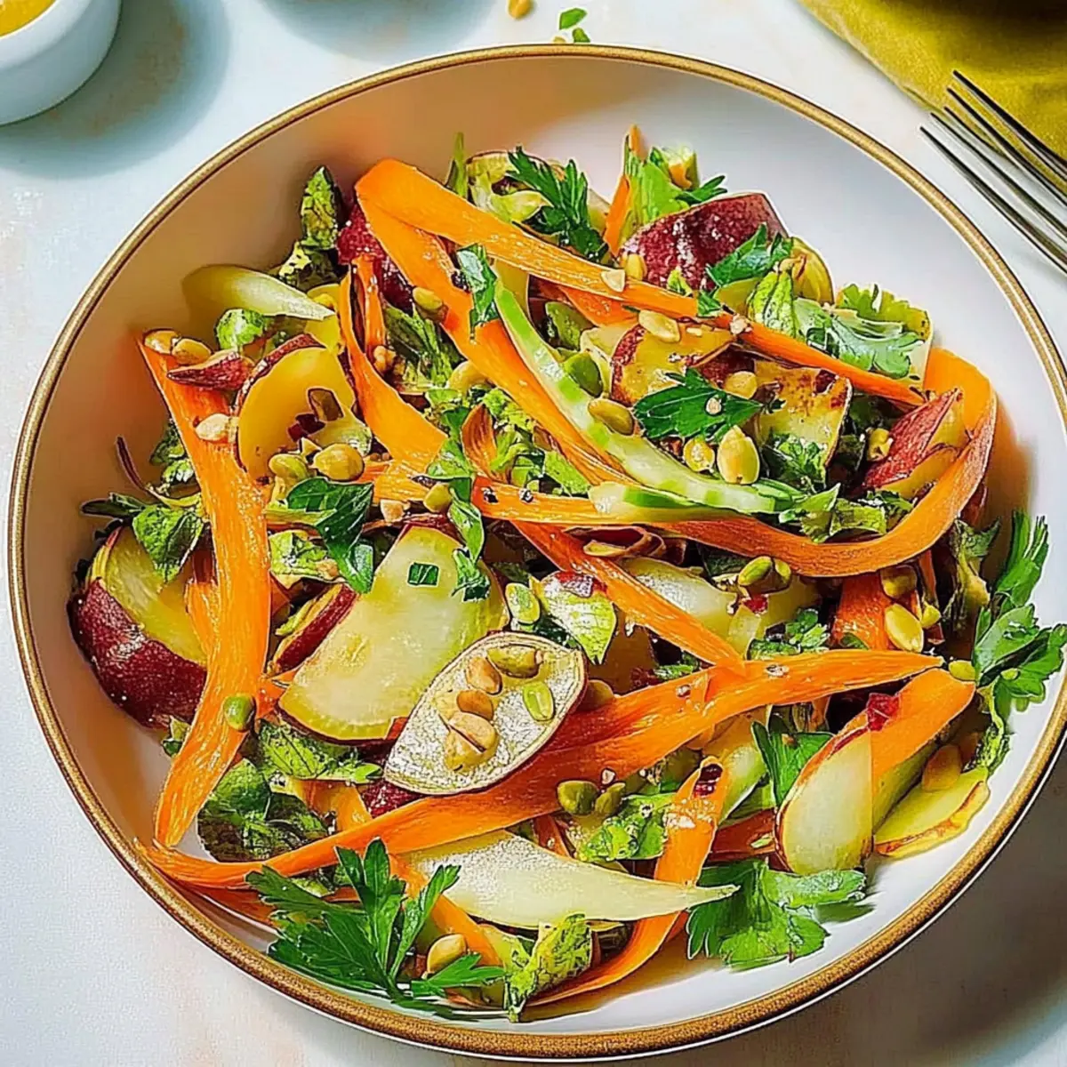 Roasted Kohlrabi & Carrot Ribbon Salad: A Crunchy Delight