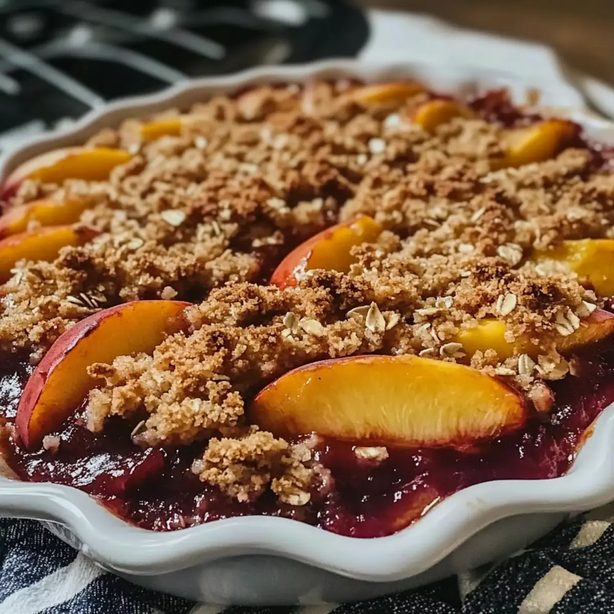 Easy Peach Crisp Recipe with Irresistibly Crunchy Topping