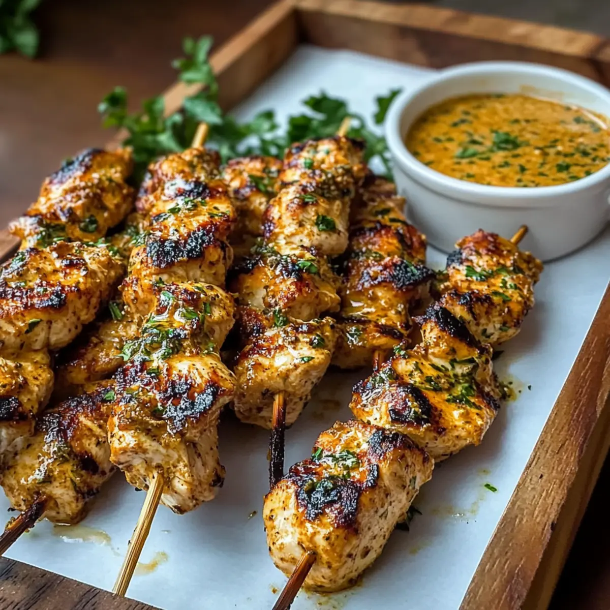 Savory Cowboy Butter Chicken Skewers Perfect for Grilling Fun