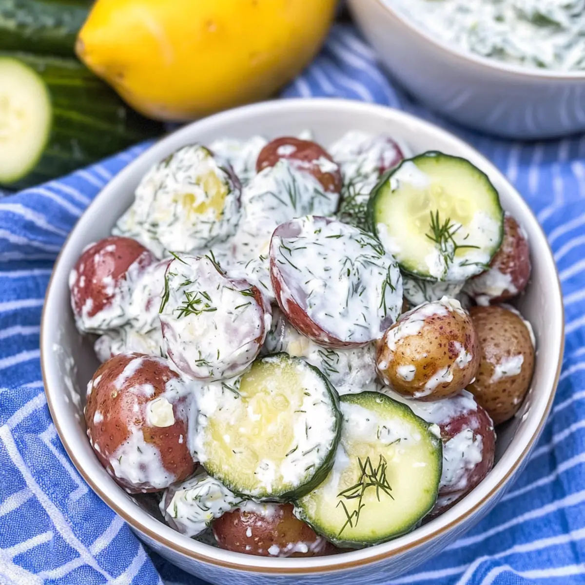 Creamy Tzatziki Potato Salad for a Fresh Mediterranean Bite