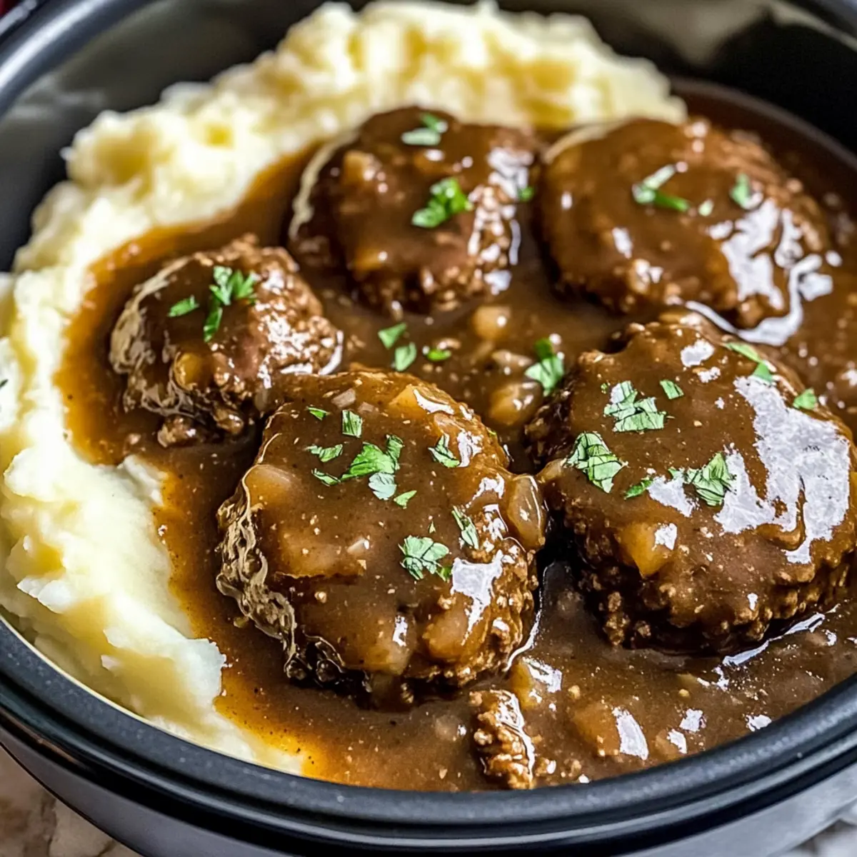 Savory Slow Cooker Salisbury Steak for Cozy Family Dinners
