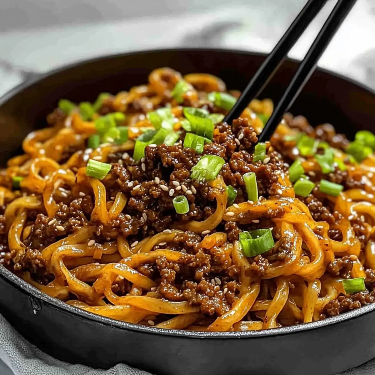 Savory Mongolian Ground Beef Noodles Ready in 30 Minutes