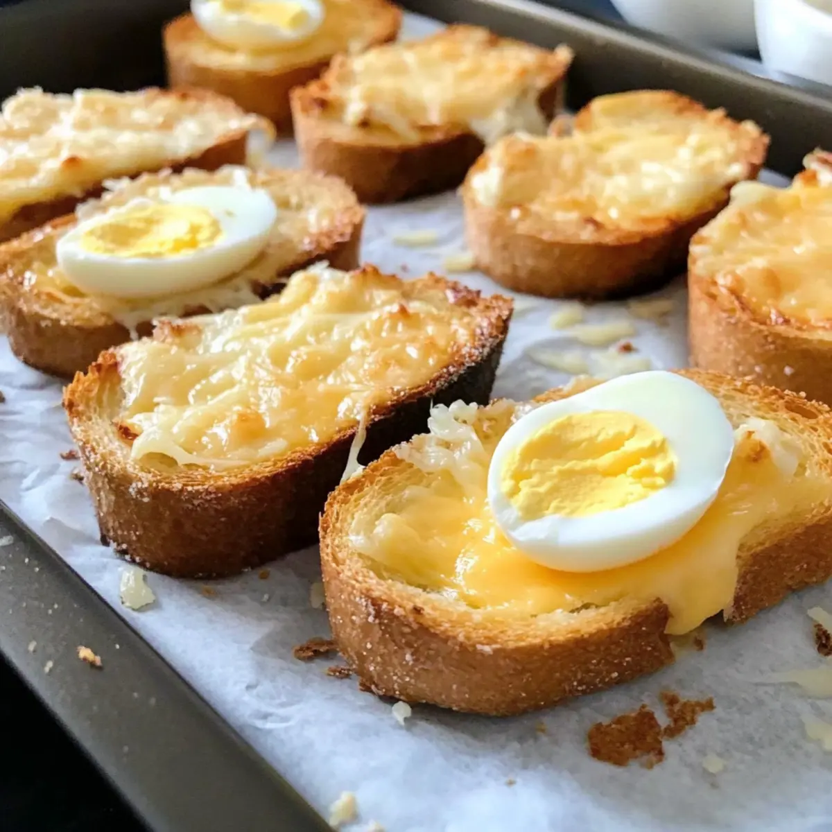 Warm Egg and Cheese Crostini for The Perfect Brunch Bites