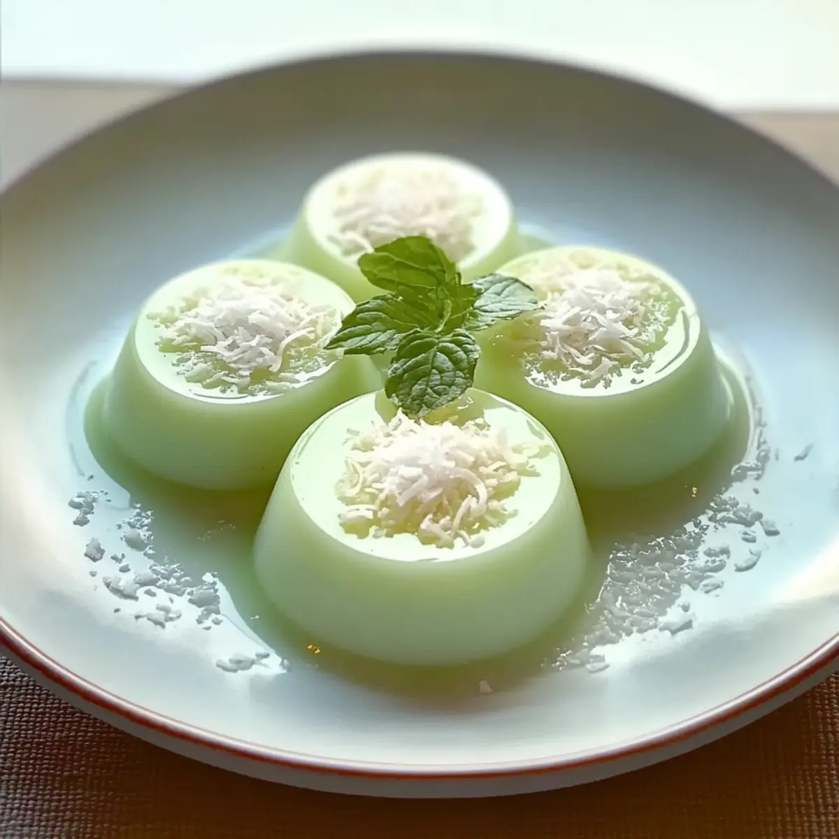 Silky Creamy Pandan Coconut Panna Cotta for Tropical Bliss